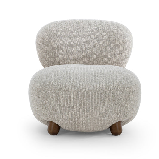 Pucker Warm Grey Performance Boucle Accent Chair