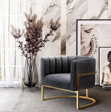 Magnolia Performance Velvet Accent Chair - Gold Base