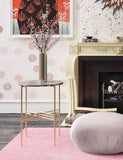 Boboli Velvet Chair and Ottoman Set
