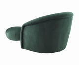 Boboli Velvet Chair and Ottoman Set
