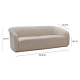 Yara 90.6" Pleated Performance Velvet Sofa by Inspire Me! Home Decor