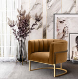 Magnolia Performance Velvet Accent Chair - Gold Base