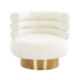 Naomi Velvet Performance Swivel Accent Chair
