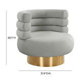 Naomi Velvet Performance Swivel Accent Chair