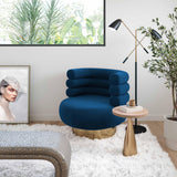 Naomi Velvet Performance Swivel Accent Chair