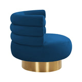 Naomi Velvet Performance Swivel Accent Chair
