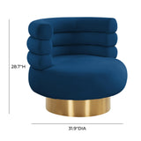 Naomi Velvet Performance Swivel Accent Chair