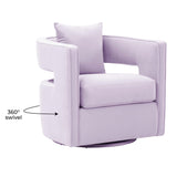 Kennedy Performance Velvet Swivel Accent Chair