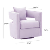 Kennedy Performance Velvet Swivel Accent Chair