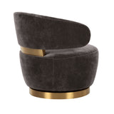 Austin Upcycled Contract-Grade Fabric Swivel Accent Chair