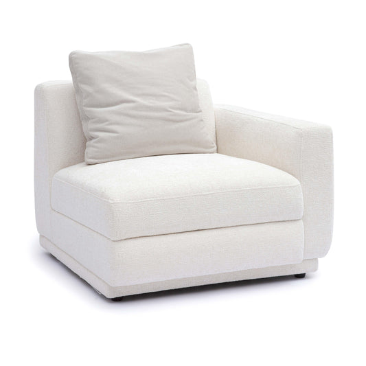 Perry Cream Performance Chenille Modular Corner Chair