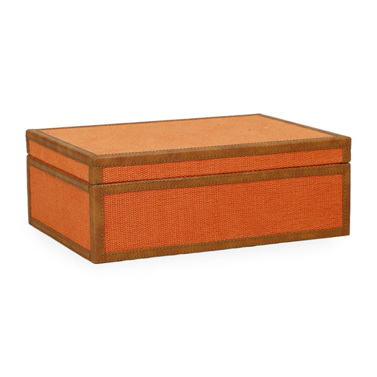 Acre Orange Cotton Jute Contract-Grade Jewelry Box