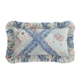 Mirabelle Patchwork Prairie Ruffled Lumbar Pillow