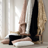 Ruched Rabbit Euro Pillow