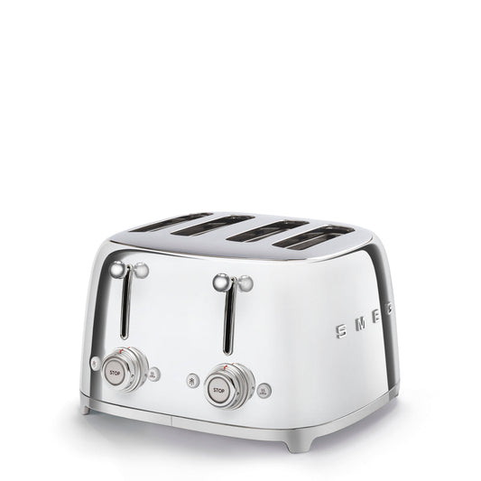 4-Slice Toaster - Retro-Style Stainless Steel