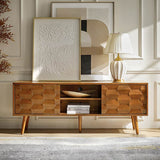Velasco Mid-century Modern TV Stand with Built-in Cable Management