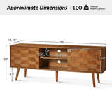 Velasco Mid-century Modern TV Stand with Built-in Cable Management