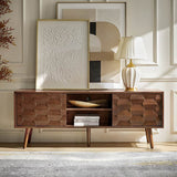 Velasco Mid-century Modern TV Stand with Built-in Cable Management