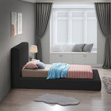 Terra Boucle Fabric Bed: Luxurious Contemporary Design with High Headboard for Stunning Bedrooms