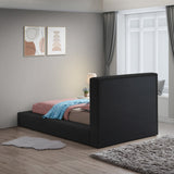 Terra Boucle Fabric Bed: Luxurious Contemporary Design with High Headboard for Stunning Bedrooms
