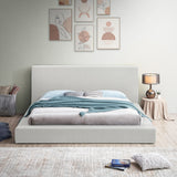Terra Boucle Fabric Bed: Luxurious Contemporary Design with High Headboard for Stunning Bedrooms