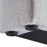 Terra Boucle Fabric Bed: Luxurious Contemporary Design with High Headboard for Stunning Bedrooms