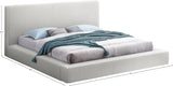 Terra Boucle Fabric Bed: Luxurious Contemporary Design with High Headboard for Stunning Bedrooms