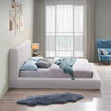 Terra Boucle Fabric Bed: Luxurious Contemporary Design with High Headboard for Stunning Bedrooms