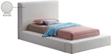 Terra Boucle Fabric Bed: Luxurious Contemporary Design with High Headboard for Stunning Bedrooms