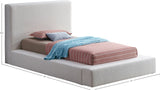 Terra Boucle Fabric Bed: Luxurious Contemporary Design with High Headboard for Stunning Bedrooms
