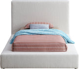 Terra Boucle Fabric Bed: Luxurious Contemporary Design with High Headboard for Stunning Bedrooms