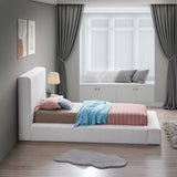 Terra Boucle Fabric Bed: Luxurious Contemporary Design with High Headboard for Stunning Bedrooms