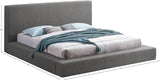 Terra Boucle Fabric Bed: Luxurious Contemporary Design with High Headboard for Stunning Bedrooms
