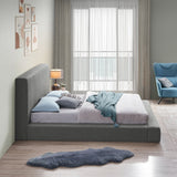 Terra Boucle Fabric Bed: Luxurious Contemporary Design with High Headboard for Stunning Bedrooms
