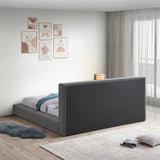 Terra Boucle Fabric Bed: Luxurious Contemporary Design with High Headboard for Stunning Bedrooms