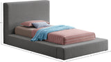 Terra Boucle Fabric Bed: Luxurious Contemporary Design with High Headboard for Stunning Bedrooms
