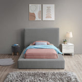 Terra Boucle Fabric Bed: Luxurious Contemporary Design with High Headboard for Stunning Bedrooms