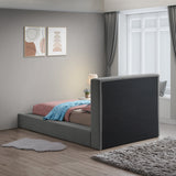 Terra Boucle Fabric Bed: Luxurious Contemporary Design with High Headboard for Stunning Bedrooms