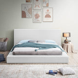 Terra Boucle Fabric Bed: Luxurious Contemporary Design with High Headboard for Stunning Bedrooms