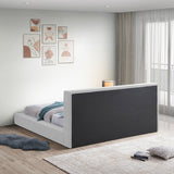 Terra Boucle Fabric Bed: Luxurious Contemporary Design with High Headboard for Stunning Bedrooms