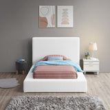 Terra Boucle Fabric Bed: Luxurious Contemporary Design with High Headboard for Stunning Bedrooms