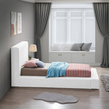 Terra Boucle Fabric Bed: Luxurious Contemporary Design with High Headboard for Stunning Bedrooms