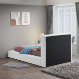 Terra Boucle Fabric Bed: Luxurious Contemporary Design with High Headboard for Stunning Bedrooms