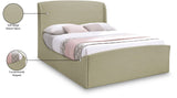 Tess Contemporary Velvet Bed with Curvaceous Design and Elegant Headboard for Stylish Bedrooms