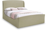 Tess Contemporary Velvet Bed with Curvaceous Design and Elegant Headboard for Stylish Bedrooms