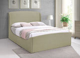 Tess Contemporary Velvet Bed with Curvaceous Design and Elegant Headboard for Stylish Bedrooms