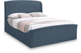 Tess Contemporary Velvet Bed with Curvaceous Design and Elegant Headboard for Stylish Bedrooms