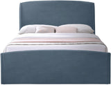 Tess Contemporary Velvet Bed with Curvaceous Design and Elegant Headboard for Stylish Bedrooms