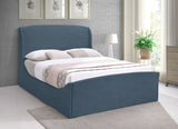 Tess Contemporary Velvet Bed with Curvaceous Design and Elegant Headboard for Stylish Bedrooms
