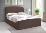 Tess Contemporary Velvet Bed with Curvaceous Design and Elegant Headboard for Stylish Bedrooms